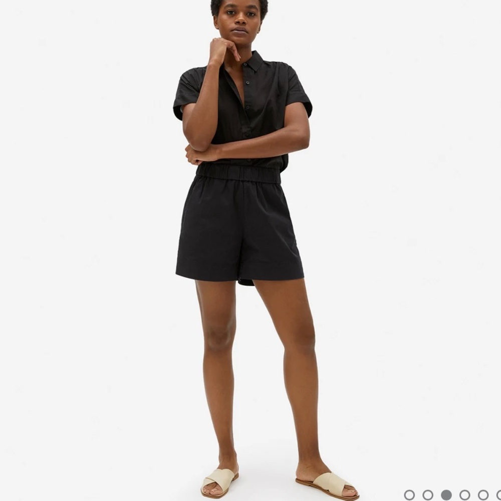 Everlane Easy Shorts In Washed Black Sz 2